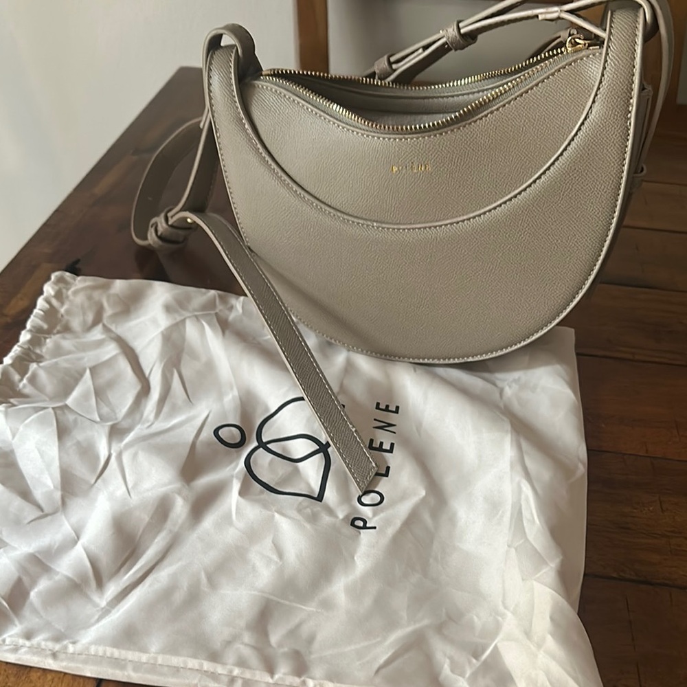 Polene Cream Shoulder Bag Elegant Design